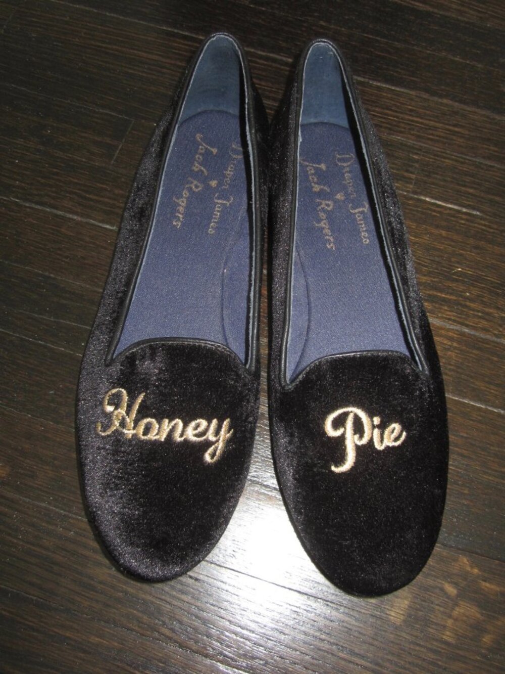 DRAPER JAMES x Jack Rogers Honey Pie Velvet Loafer Shoes Women's 8 1/2